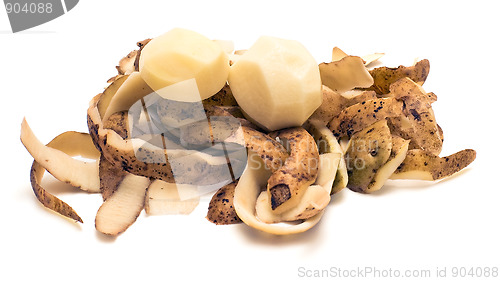 Image of Potatos and peel