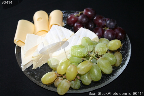 Image of Cheese and grapes