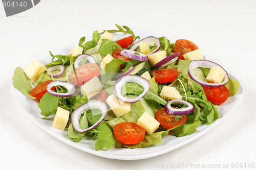 Image of Fresh mixed salad with cheese