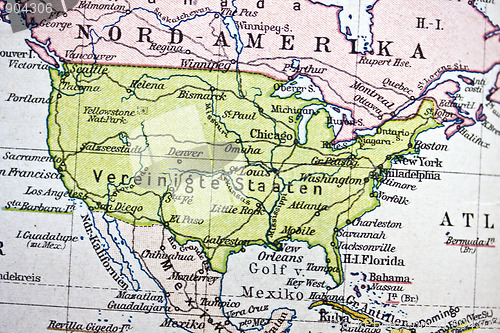 Image of Handmade ancient map of America