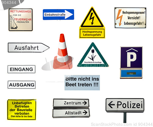 Image of German signs