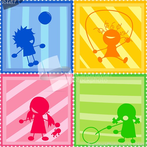 Image of children silhouettes