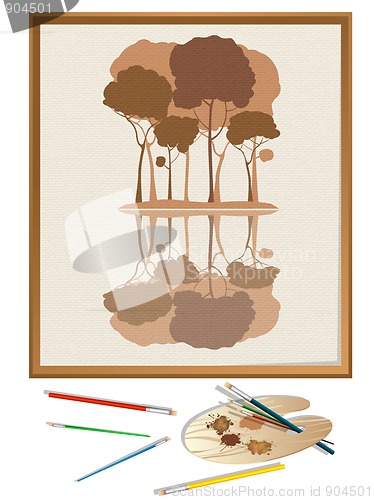 Image of Painting and tools