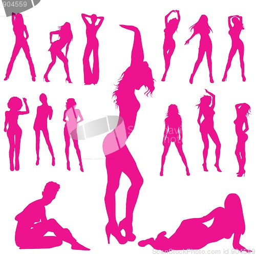 Image of woman silhouettes