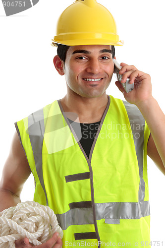 Image of Happy builder construction worker