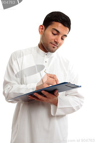 Image of Ethnic businessman working