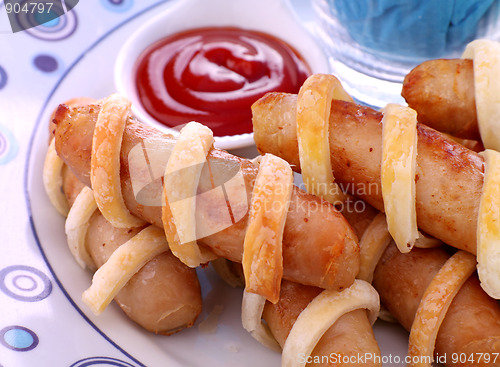 Image of Twisted Pastry Sausages