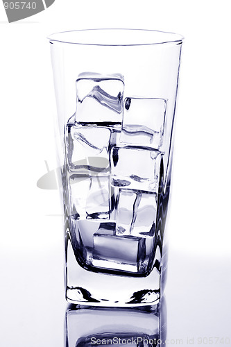 Image of glass with ice cubes