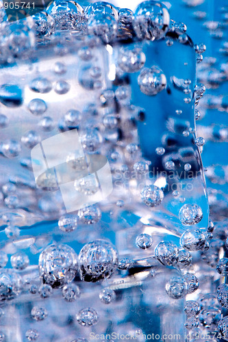 Image of ice cubes and water bubbles