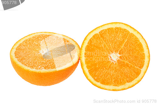 Image of Two cross section of orange