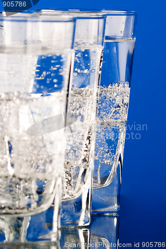 Image of three glasses with cold water
