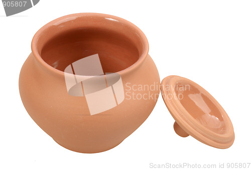 Image of Single open empty ceramic pot