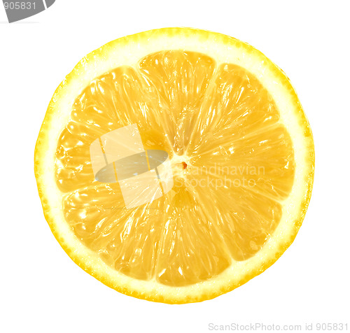 Image of Single cross section of lemon