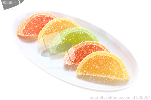 Image of Group of sweets as citrus fruits