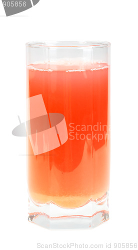 Image of Single glass with orange fruit-juice