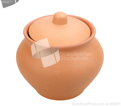 Image of Single closed ceramic pot