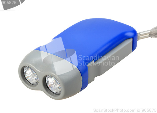 Image of Single blue-gray hand flashlight