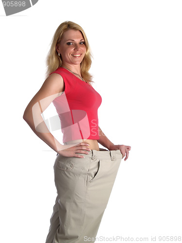 Image of Girl in big pants