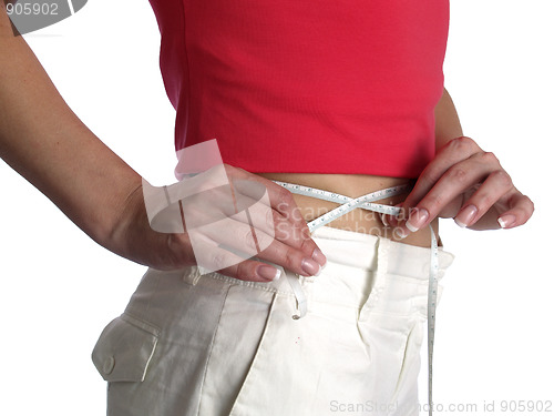 Image of Girl with cordon tape