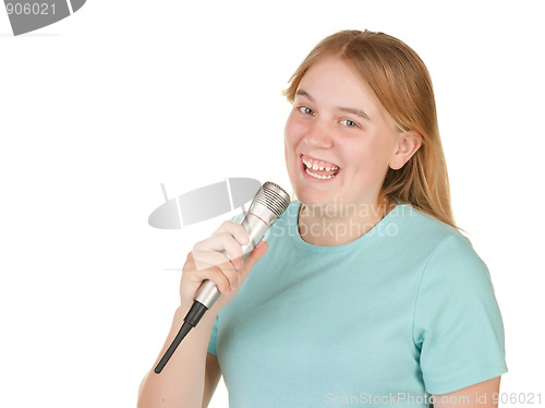 Image of teenage girl singing