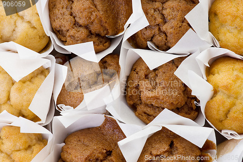 Image of fresh mini muffin cakes 