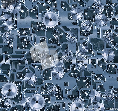 Image of cogs and gears inside the machine