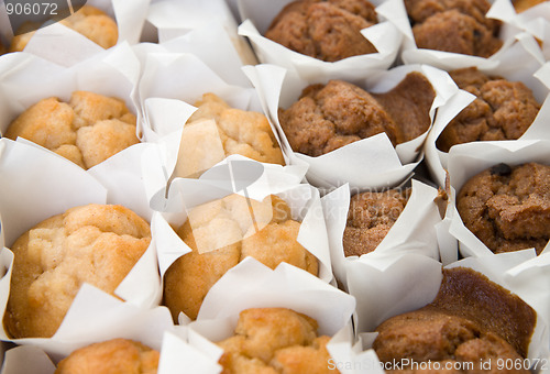 Image of fresh mini muffin cakes 