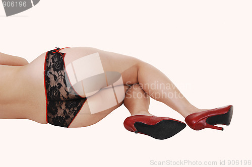 Image of Lying girl on floor.