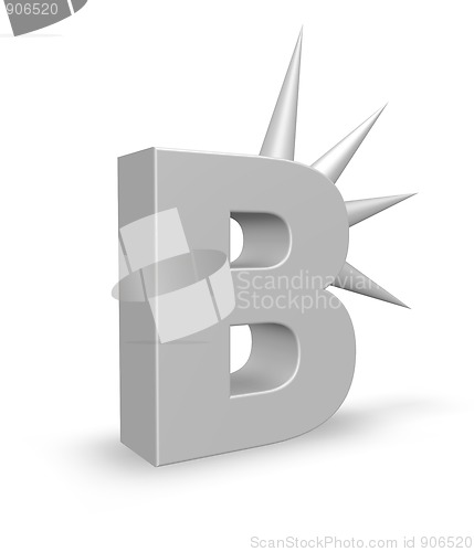 Image of letter b with prickles