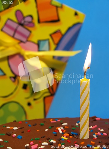 Image of birthday cake and gift