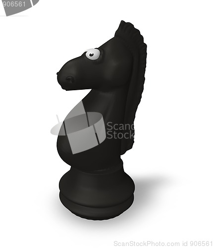 Image of black chess knight