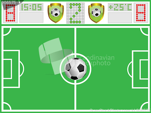 Image of Football ground and sports board