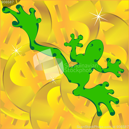 Image of Frog and money