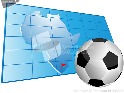 Image of Map Africa and football