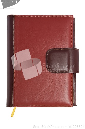 Image of Blank red soft leather covered book