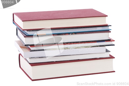 Image of color tower books arranged in stack