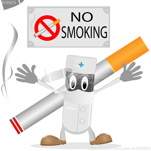 Image of The doctor and cigarette