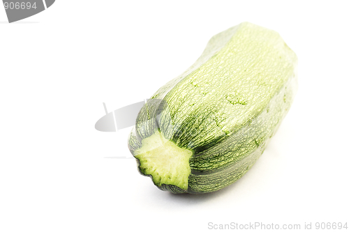 Image of Single zucchini isolated on white