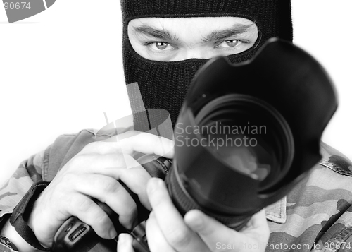 Image of Special Ops Photographer. B&W 1