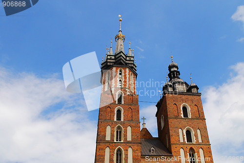 Image of The tower of Mariacki Church in Cracow