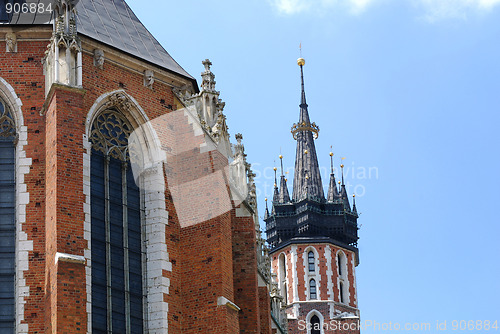 Image of The tower of Mariacki Church in Cracow