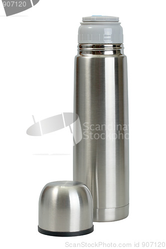 Image of Single metallic thermos