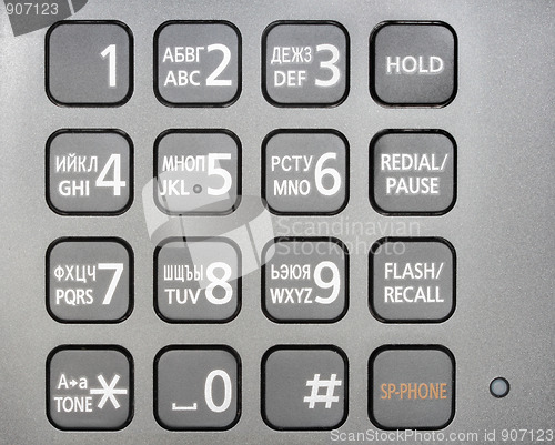 Image of Metallic phone keypad