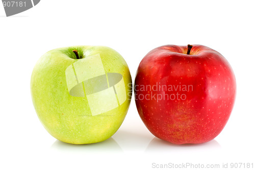 Image of Green and red apples