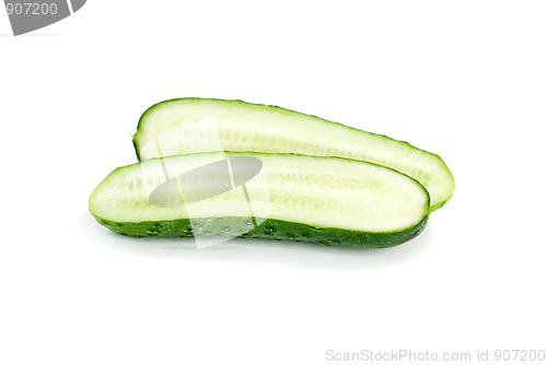 Image of Two cucumber halves