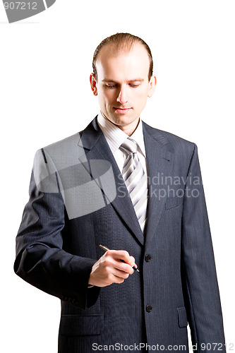 Image of Businessman with a pen