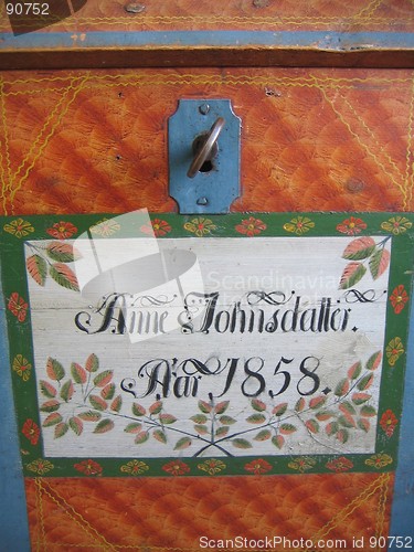 Image of Antique chest detail