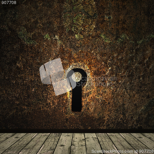 Image of grunge keyhole