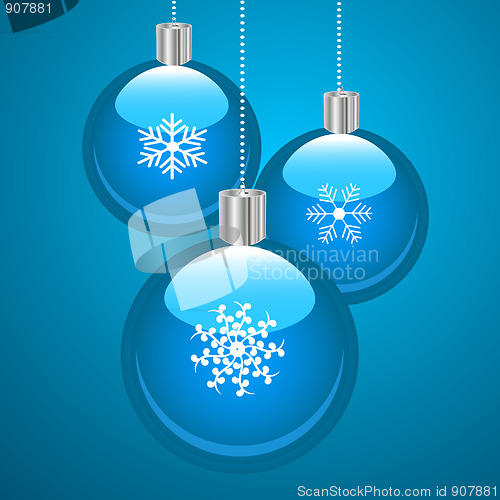 Image of Blue Christmas Background