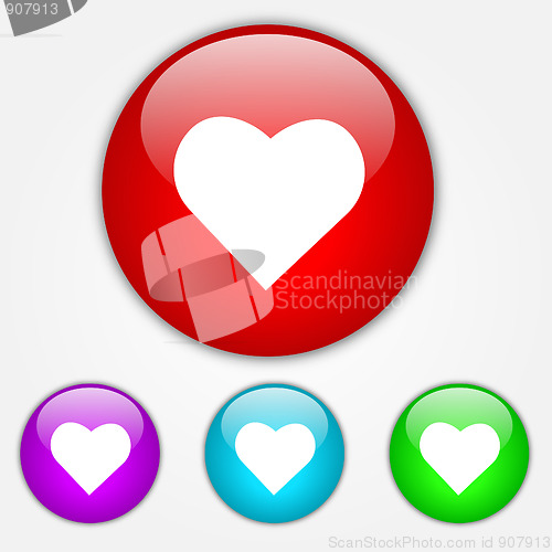 Image of Heart Buttons